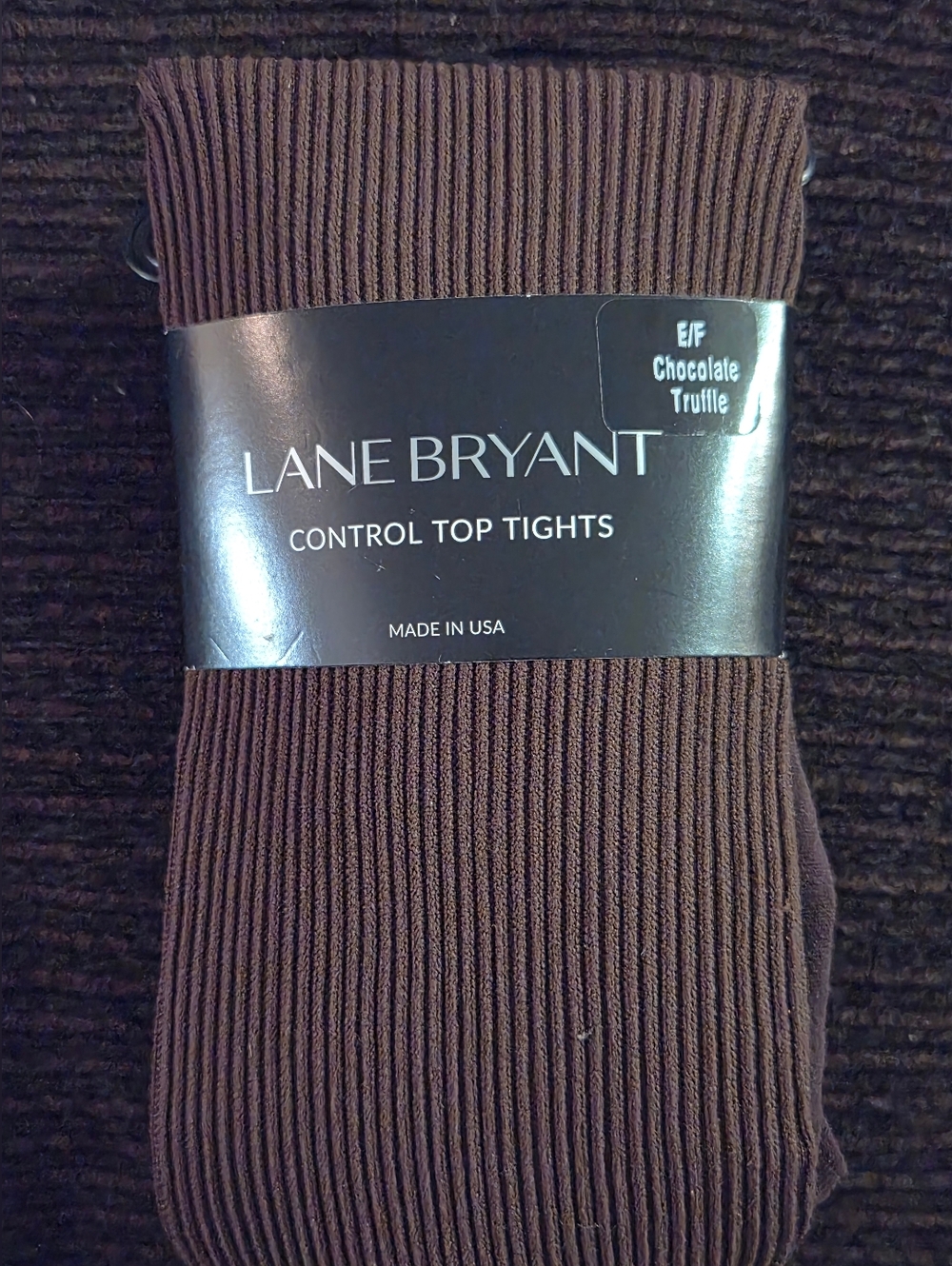 Lane Bryant Control Top Tights - Chocolate Truffle E-F #0205